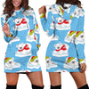 Polar Bear Pattern Print Design PB06 Women Hoodie Dress