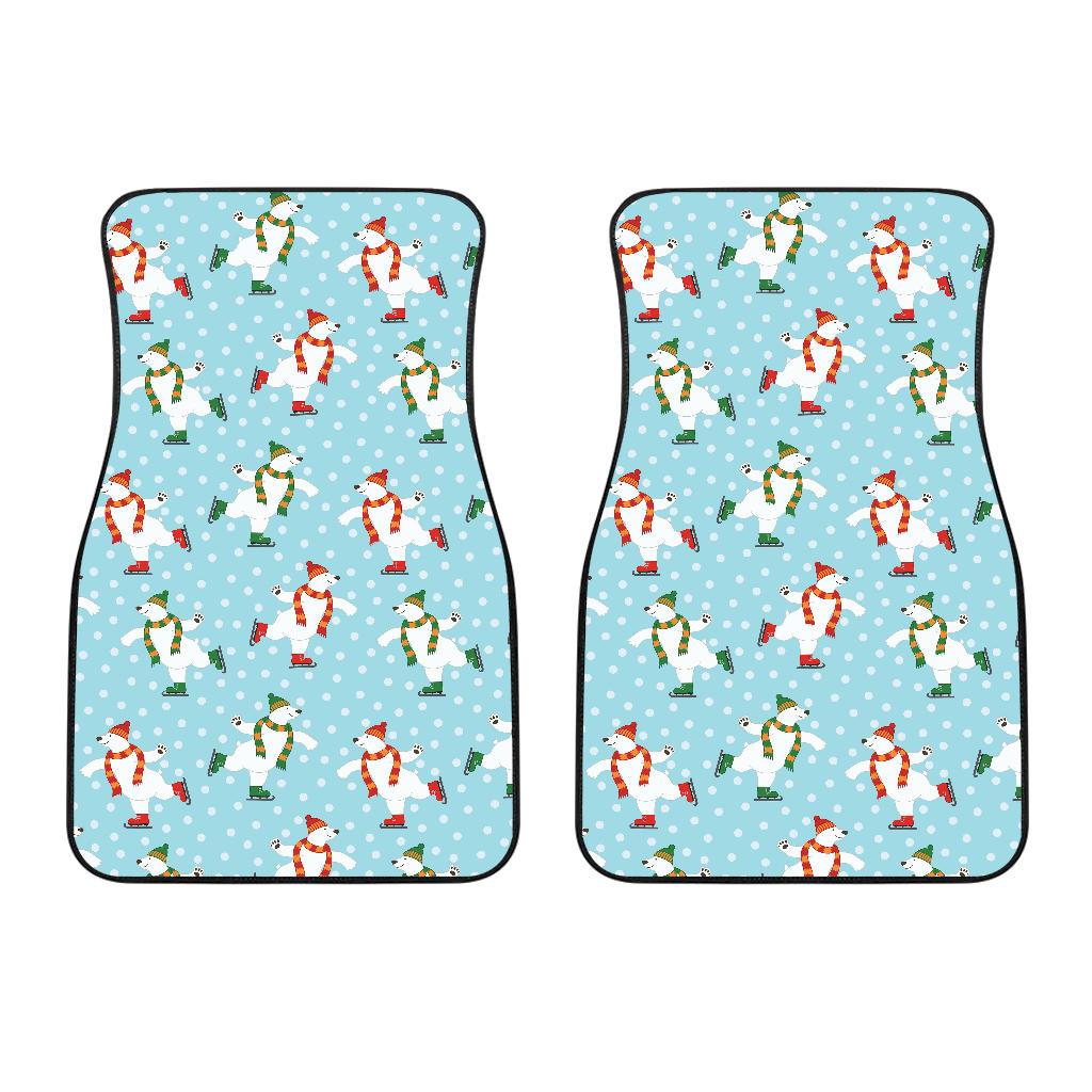 Polar Bear Pattern Print Design PB07 Car Floor Mats-JORJUNE.COM