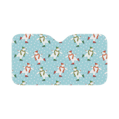 Polar Bear Pattern Print Design PB07 Car Sun Shade-JorJune