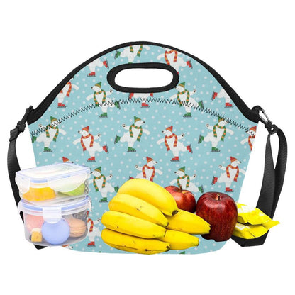 Polar Bear Pattern Print Design PB07 Neoprene Lunch Bag-JorJune
