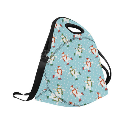 Polar Bear Pattern Print Design PB07 Neoprene Lunch Bag-JorJune