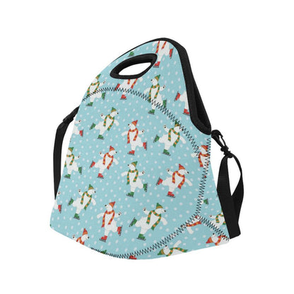 Polar Bear Pattern Print Design PB07 Neoprene Lunch Bag-JorJune