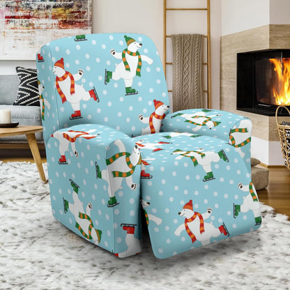 Polar Bear Pattern Print Design PB07 Recliner Slipcover-JORJUNE.COM