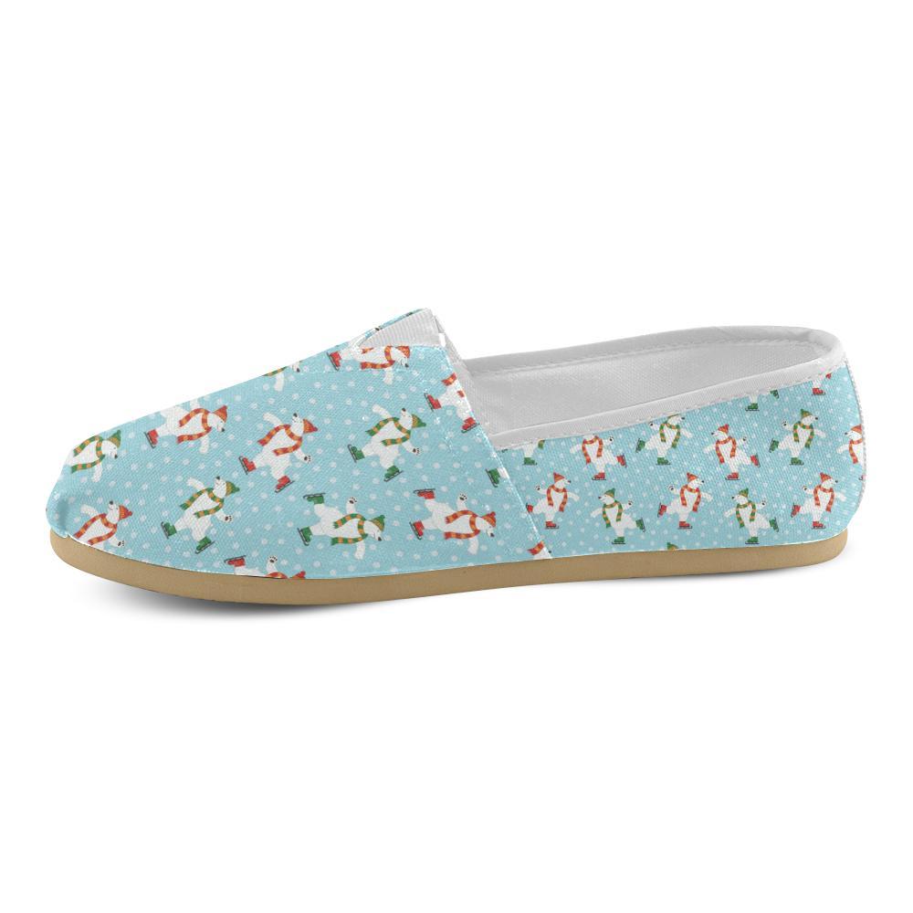 Polar Bear Pattern Print Design PB07 Women Casual Shoes-JorJune.com