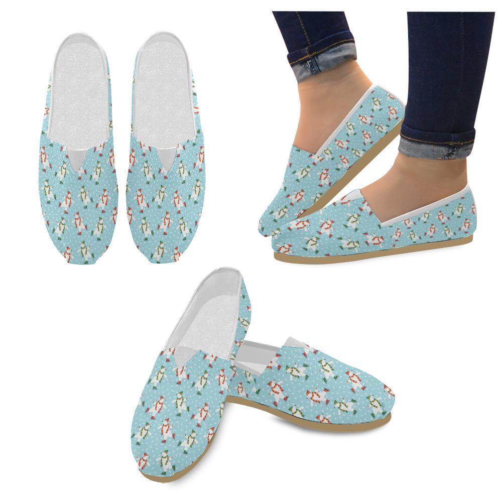 Polar Bear Pattern Print Design PB07 Women Casual Shoes-JorJune.com