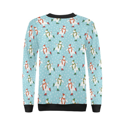 Polar Bear Pattern Print Design PB07 Women Long Sleeve Sweatshirt-JorJune