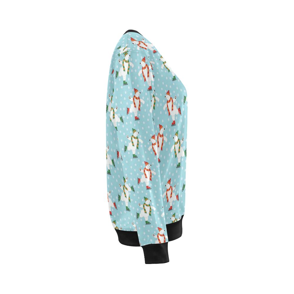 Polar Bear Pattern Print Design PB07 Women Long Sleeve Sweatshirt-JorJune