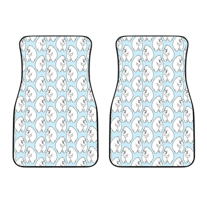 Polar Bear Pattern Print Design PB08 Car Floor Mats-JORJUNE.COM