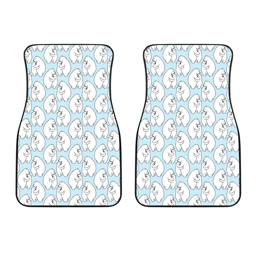 Polar Bear Pattern Print Design PB08 Car Floor Mats-JORJUNE.COM