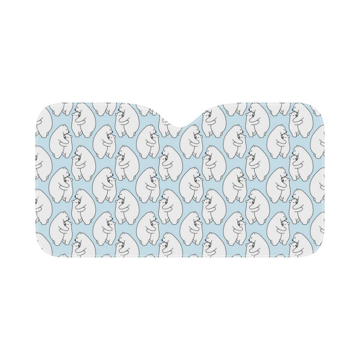 Polar Bear Pattern Print Design PB08 Car Sun Shade-JorJune