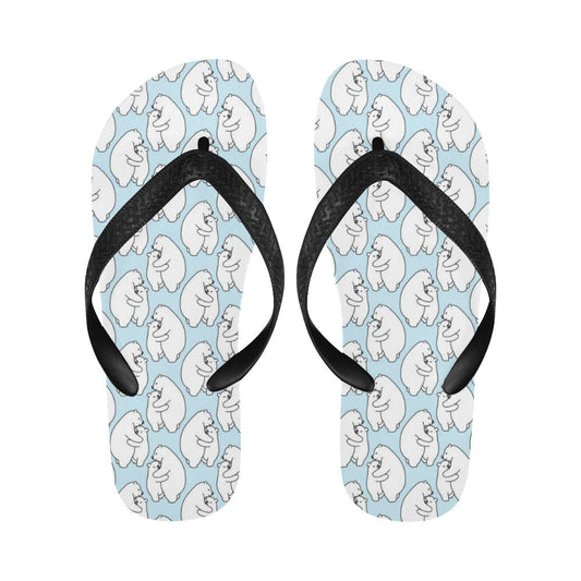 Polar Bear Pattern Print Design PB08 Flip Flops-JorJune