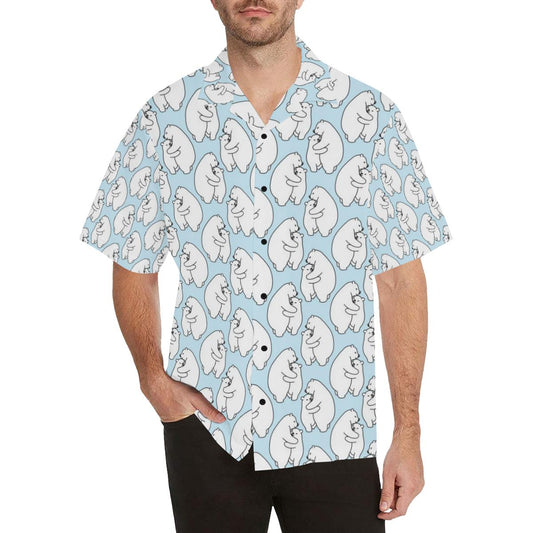 Polar Bear Pattern Print Design PB08 Men Hawaiian Shirt-JorJune