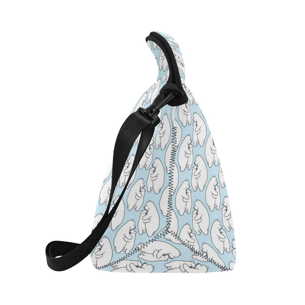 Polar Bear Pattern Print Design PB08 Neoprene Lunch Bag-JorJune