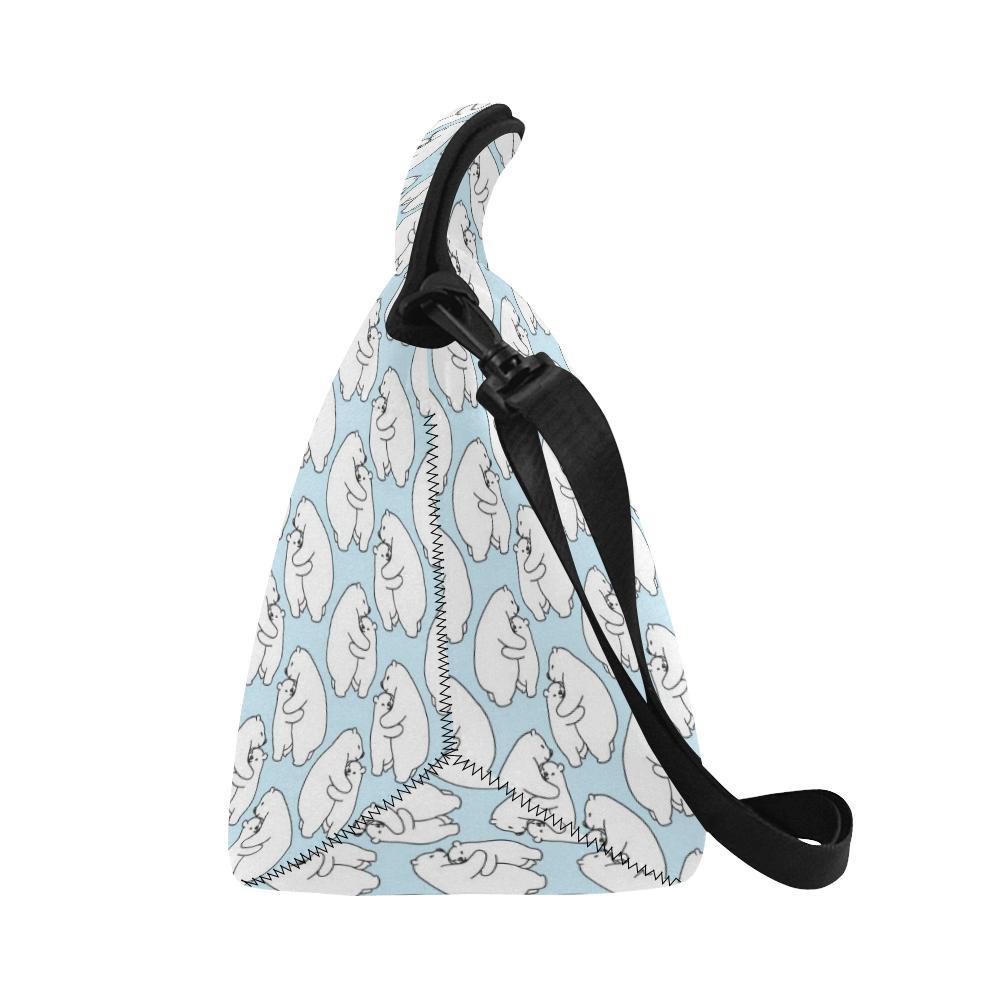 Polar Bear Pattern Print Design PB08 Neoprene Lunch Bag-JorJune