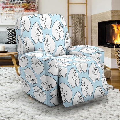 Polar Bear Pattern Print Design PB08 Recliner Slipcover-JORJUNE.COM