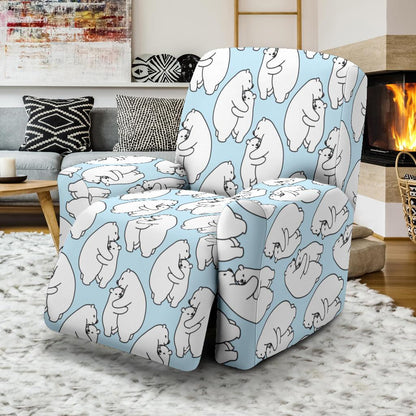 Polar Bear Pattern Print Design PB08 Recliner Slipcover-JORJUNE.COM