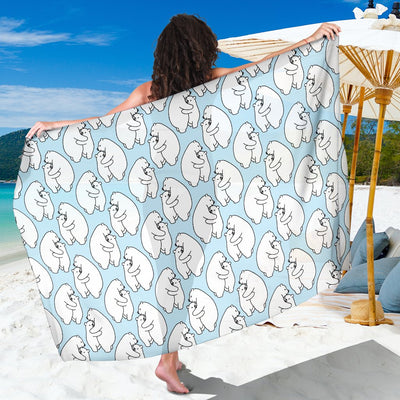 Polar Bear Pattern Print Design PB08 Sarong Pareo Wrap-JORJUNE.COM