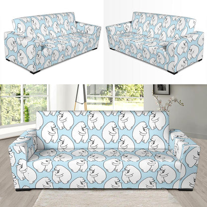 Polar Bear Pattern Print Design PB08 Sofa Slipcover-JORJUNE.COM