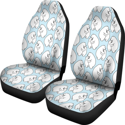 Polar Bear Pattern Print Design PB08 Universal Fit Car Seat Covers-JorJune