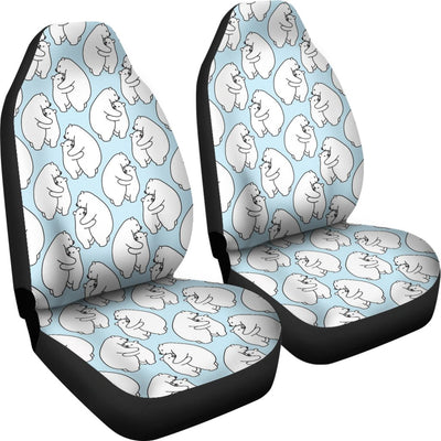 Polar Bear Pattern Print Design PB08 Universal Fit Car Seat Covers-JorJune