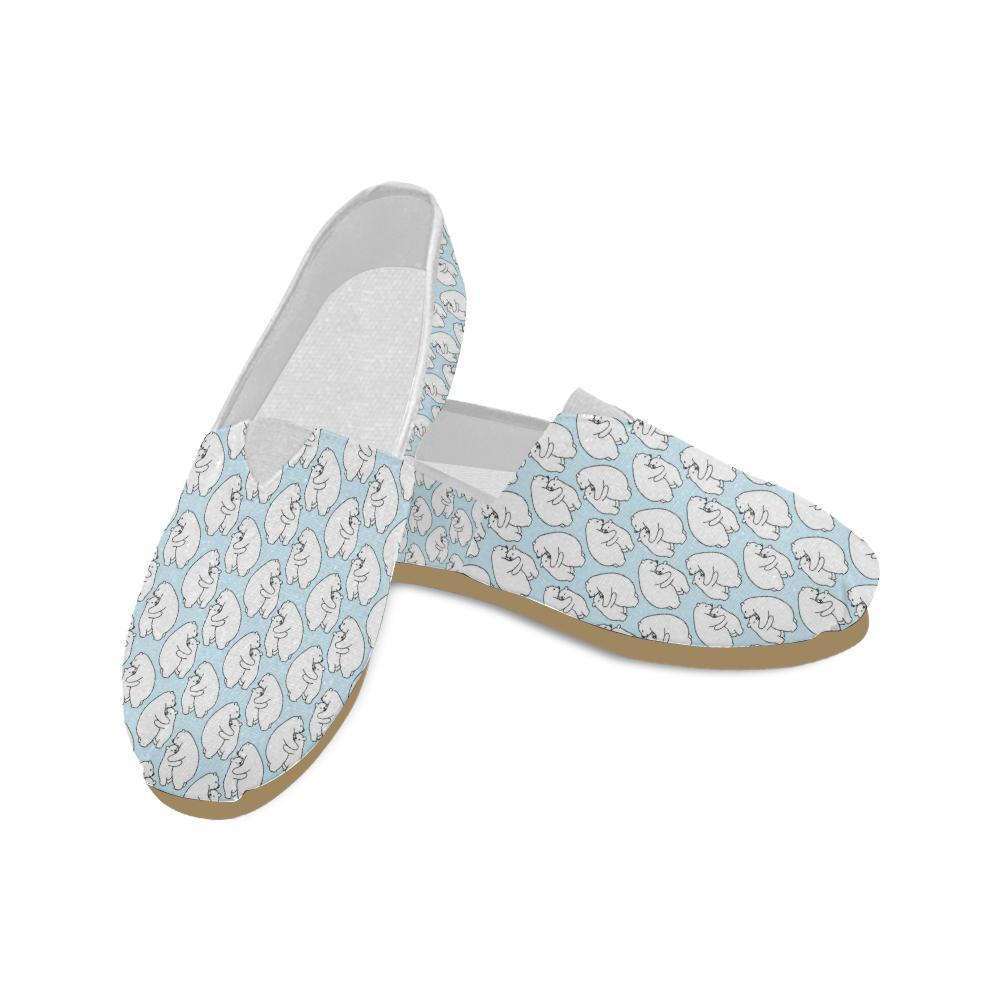 Polar Bear Pattern Print Design PB08 Women Casual Shoes-JorJune.com
