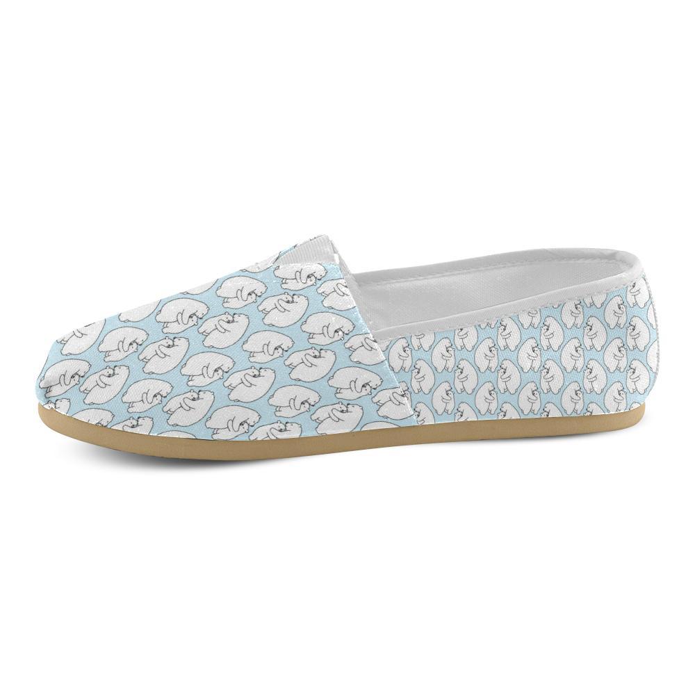 Polar Bear Pattern Print Design PB08 Women Casual Shoes-JorJune.com