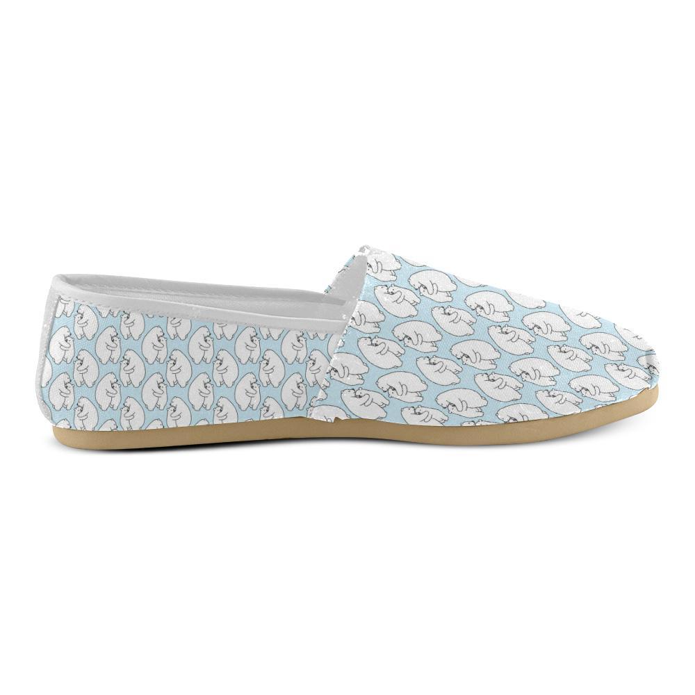 Polar Bear Pattern Print Design PB08 Women Casual Shoes-JorJune.com