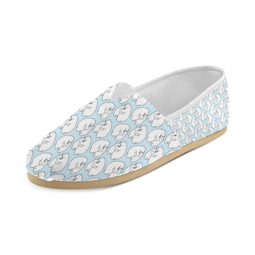 Polar Bear Pattern Print Design PB08 Women Casual Shoes-JorJune.com
