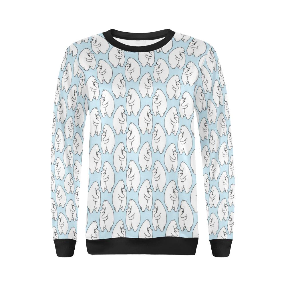 Polar Bear Pattern Print Design PB08 Women Long Sleeve Sweatshirt-JorJune
