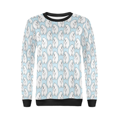 Polar Bear Pattern Print Design PB08 Women Long Sleeve Sweatshirt-JorJune