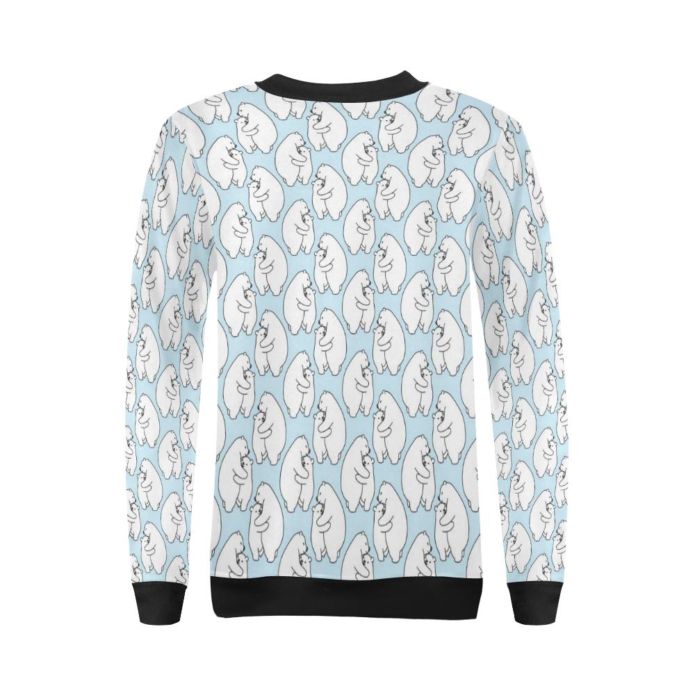 Polar Bear Pattern Print Design PB08 Women Long Sleeve Sweatshirt-JorJune