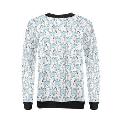 Polar Bear Pattern Print Design PB08 Women Long Sleeve Sweatshirt-JorJune