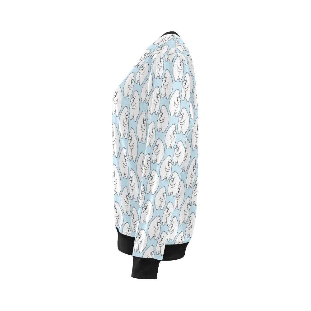 Polar Bear Pattern Print Design PB08 Women Long Sleeve Sweatshirt-JorJune