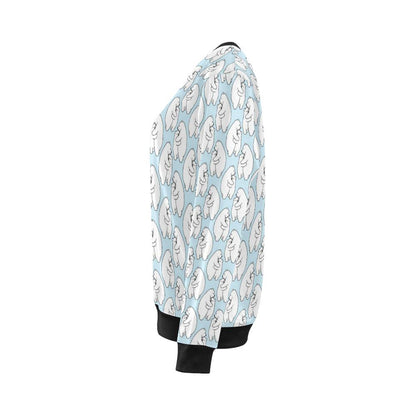 Polar Bear Pattern Print Design PB08 Women Long Sleeve Sweatshirt-JorJune