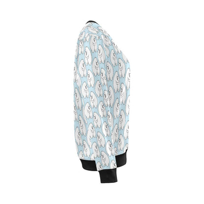 Polar Bear Pattern Print Design PB08 Women Long Sleeve Sweatshirt-JorJune