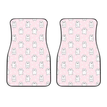 Polar Bear Pattern Print Design PB09 Car Floor Mats-JORJUNE.COM