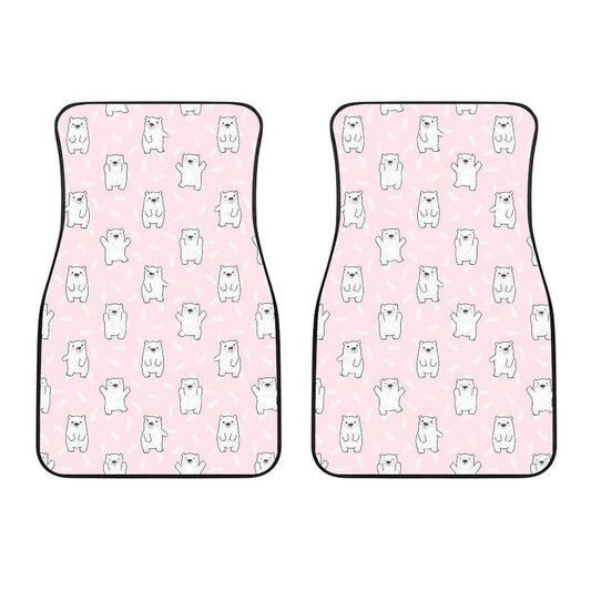 Polar Bear Pattern Print Design PB09 Car Floor Mats-JORJUNE.COM