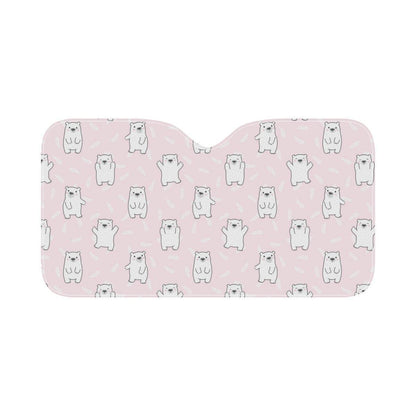 Polar Bear Pattern Print Design PB09 Car Sun Shade-JorJune