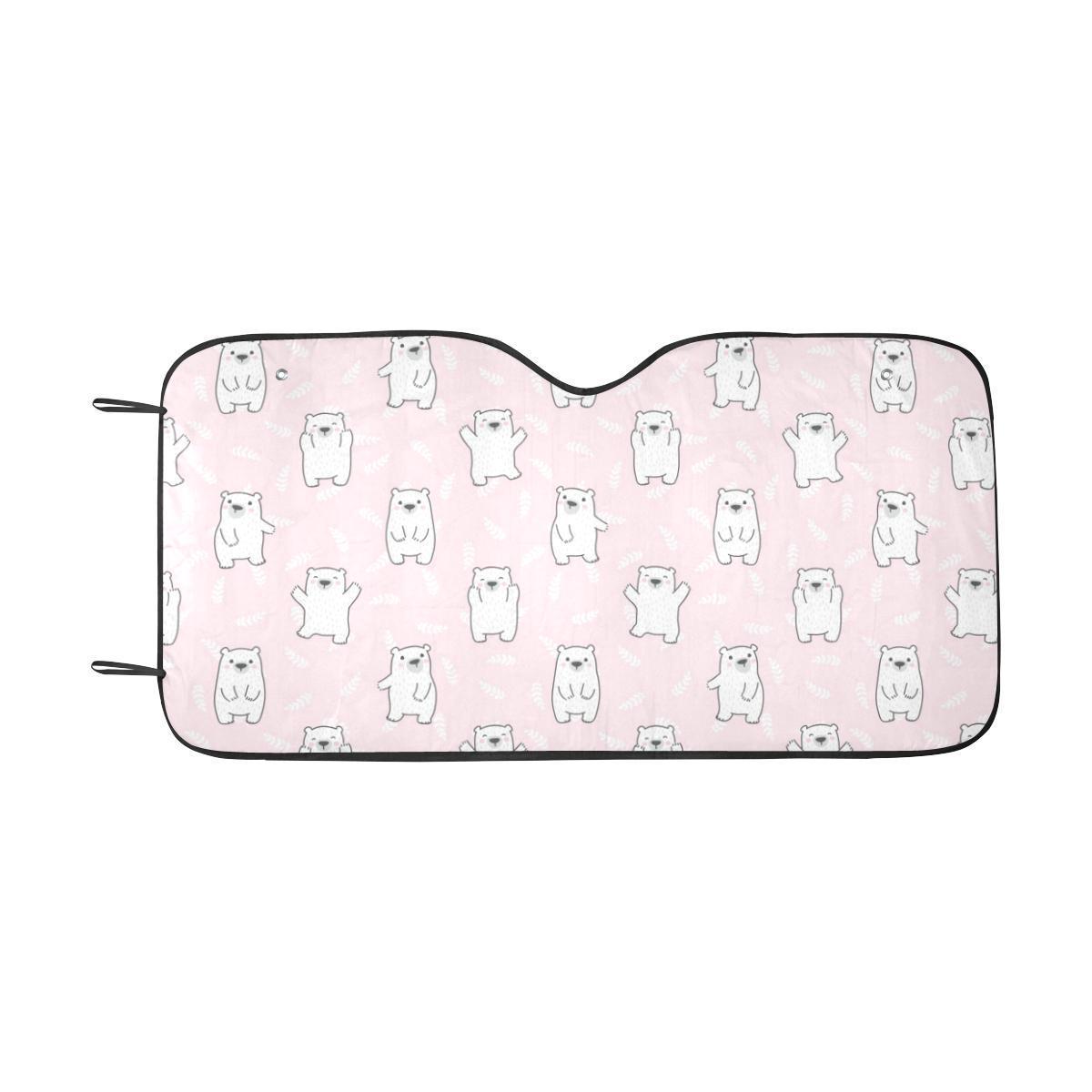 Polar Bear Pattern Print Design PB09 Car Sun Shade-JorJune