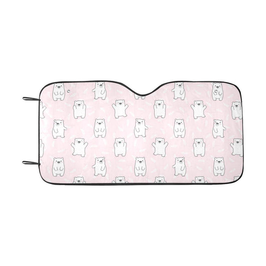 Polar Bear Pattern Print Design PB09 Car Sun Shade-JorJune