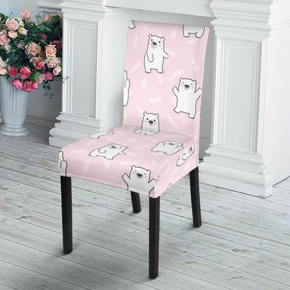 Polar Bear Pattern Print Design PB09 Dining Chair Slipcover-JORJUNE.COM