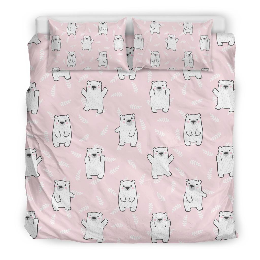 Polar Bear Pattern Print Design PB09 Duvet Cover Bedding Set-JORJUNE.COM