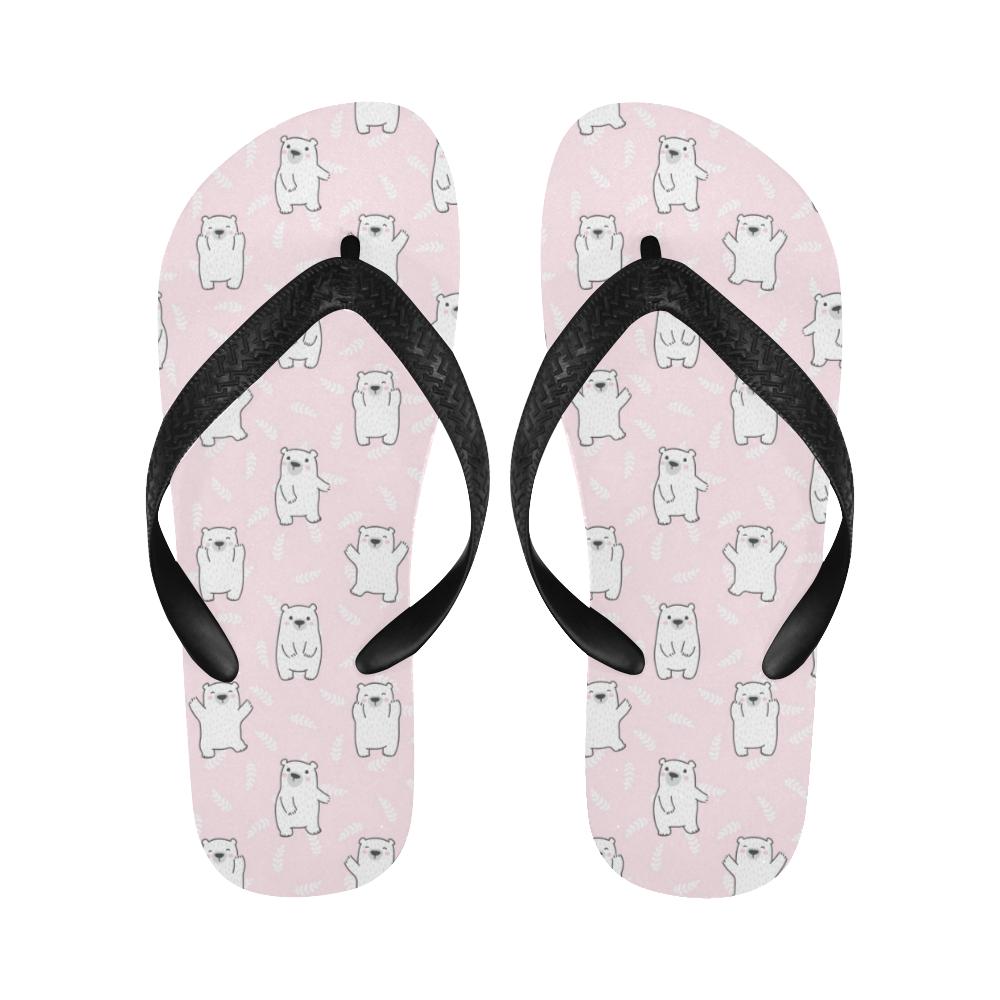 Polar Bear Pattern Print Design PB09 Flip Flops-JorJune