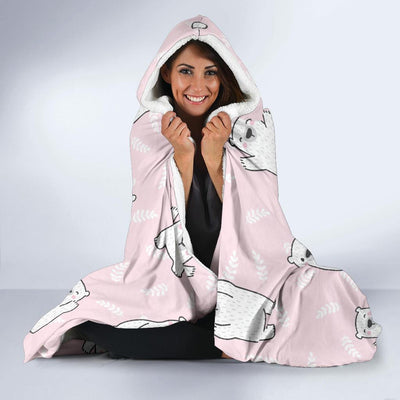 Polar Bear Pattern Print Design PB09 Hooded Blanket-JORJUNE.COM