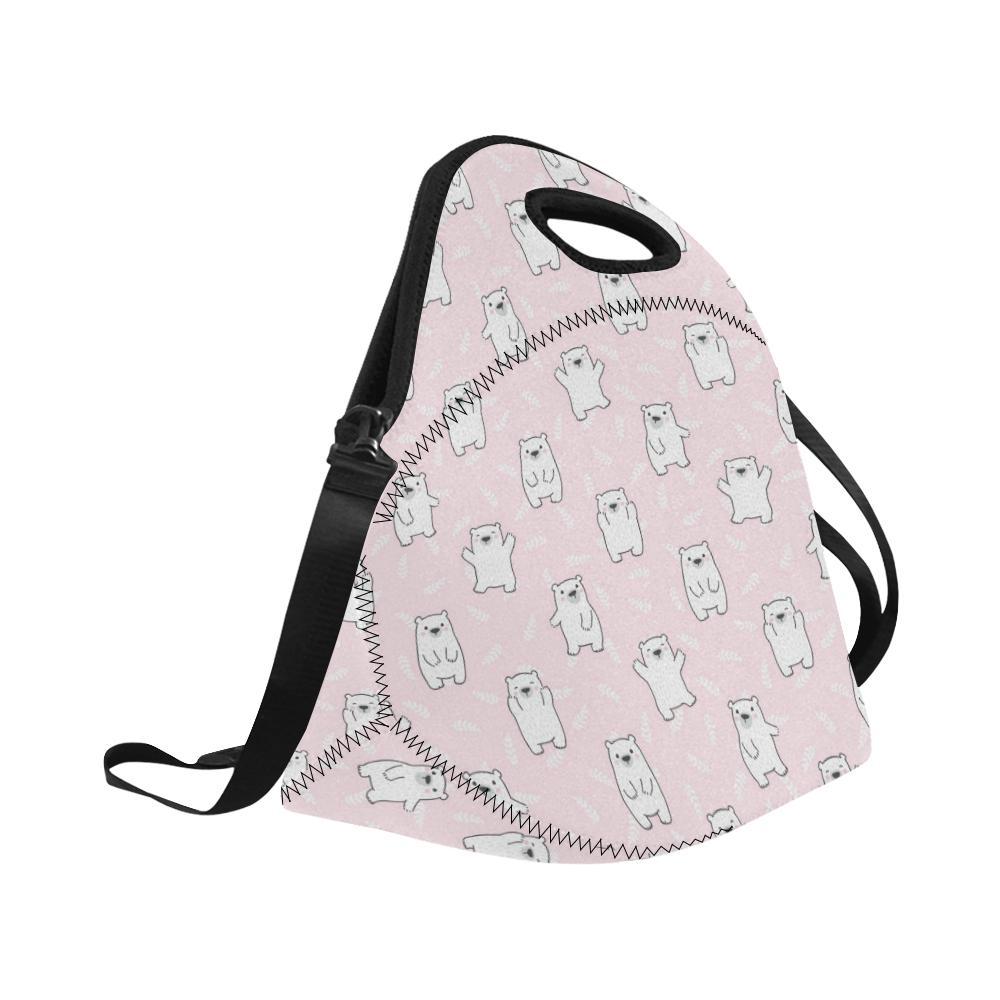 Polar Bear Pattern Print Design PB09 Neoprene Lunch Bag-JorJune