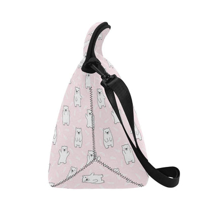 Polar Bear Pattern Print Design PB09 Neoprene Lunch Bag-JorJune
