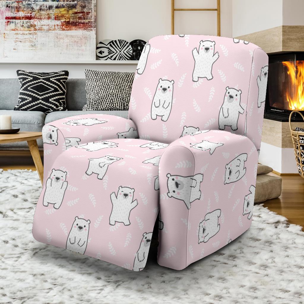Polar Bear Pattern Print Design PB09 Recliner Slipcover-JORJUNE.COM