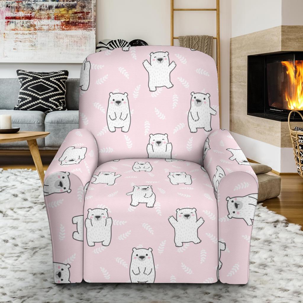 Polar Bear Pattern Print Design PB09 Recliner Slipcover-JORJUNE.COM