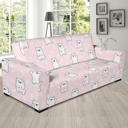 Polar Bear Pattern Print Design PB09 Sofa Slipcover-JORJUNE.COM