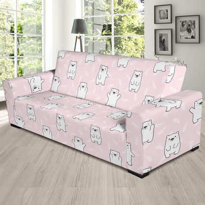 Polar Bear Pattern Print Design PB09 Sofa Slipcover-JORJUNE.COM